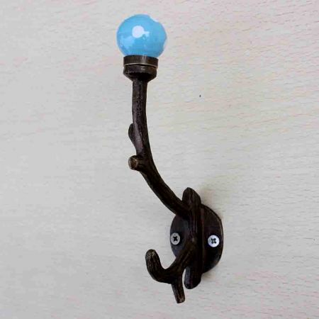 Turquoise Dot Tree Hooks-EHG-09